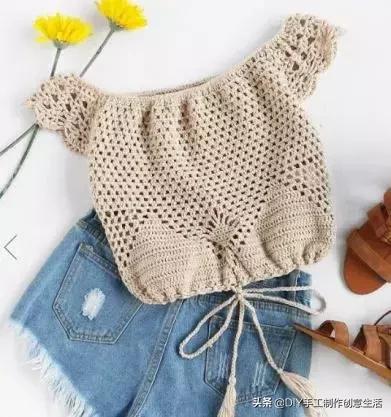 夏天来了，一定要钩一套给自己，有钩织教程