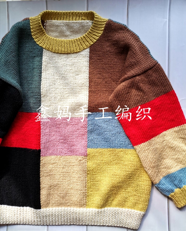 鑫妈短袖编织视频教程,鑫妈编织视频教程圆领套衫