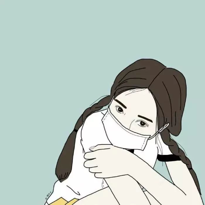 森系简约黑白手绘头像,个性原宿风手绘头像