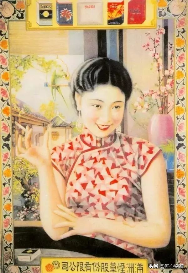 民国风--岁月里的民国香烟广告画都是大美女
