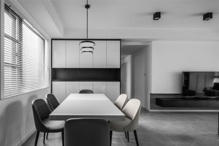 97平方酒店式小三房经济装修,极简酒店风装修小三房