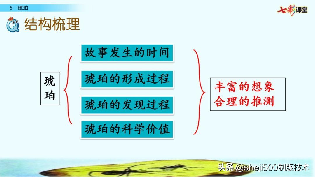 四年级语文下册第5课琥珀知识点,语文书四年级下册琥珀预习分段