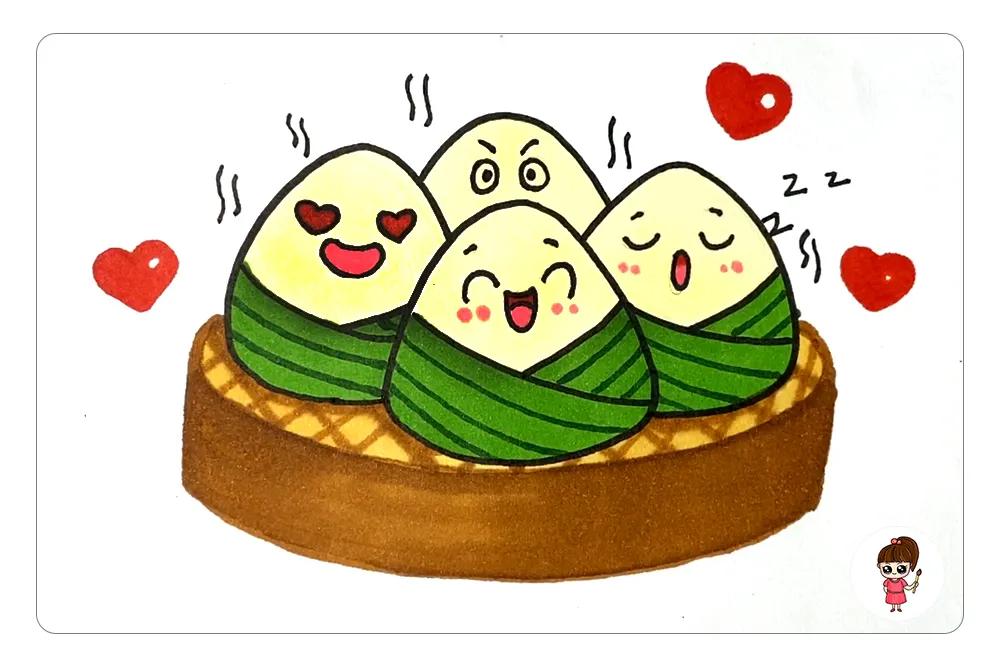 端午节粽子简单又漂亮,我要画端午节的粽子