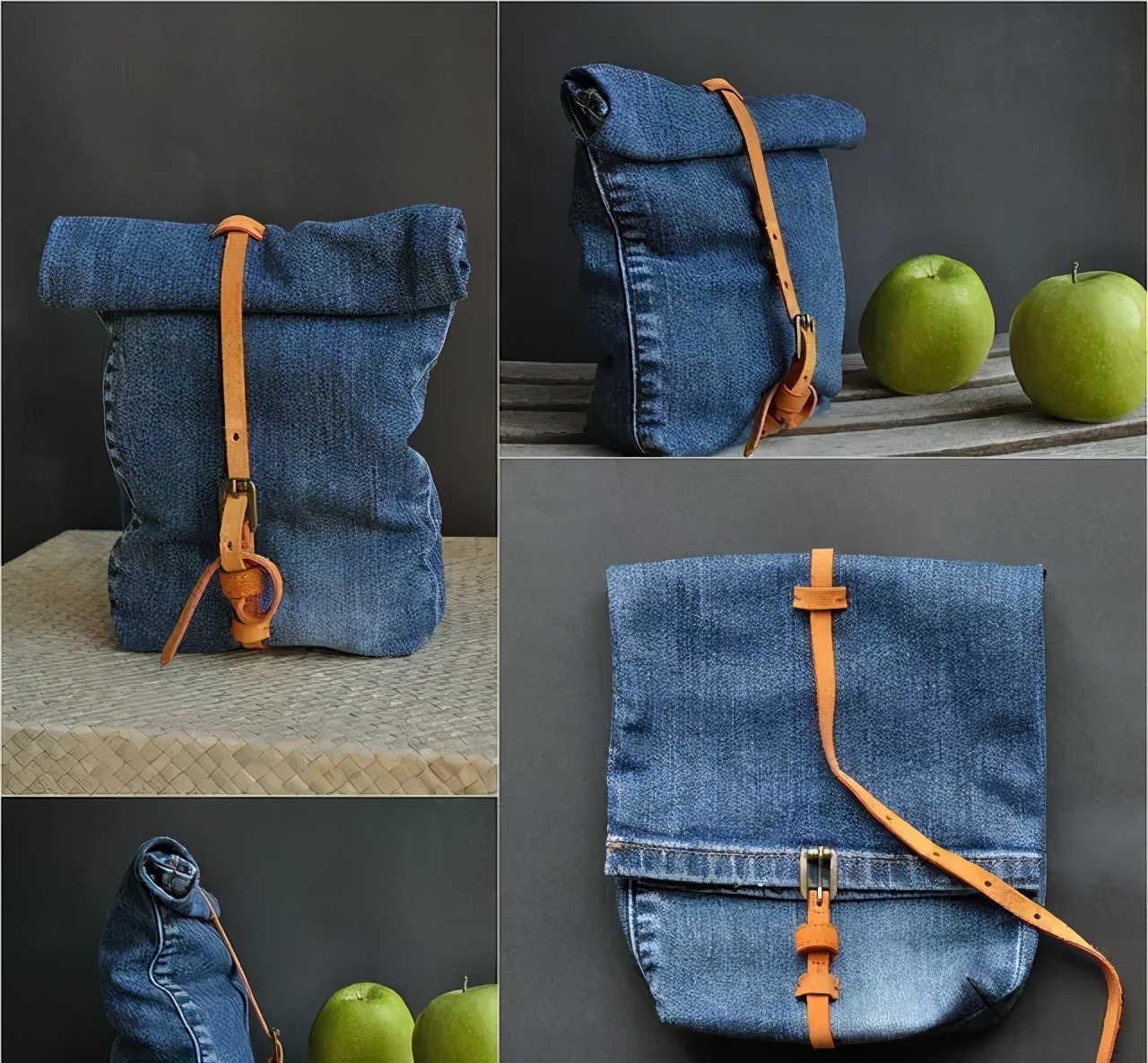 旧的牛仔裤能做什么收纳,旧牛仔裤不要扔改一个包包