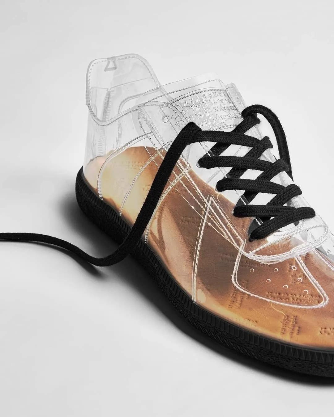 德训鞋奶油蓝白,白百何黑色德训鞋穿搭