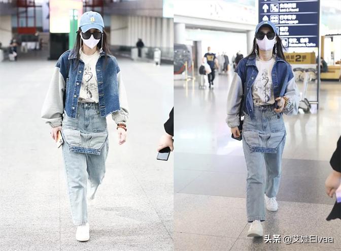 黄圣依机场穿羽绒服 (黄圣依穿休闲装在机场)