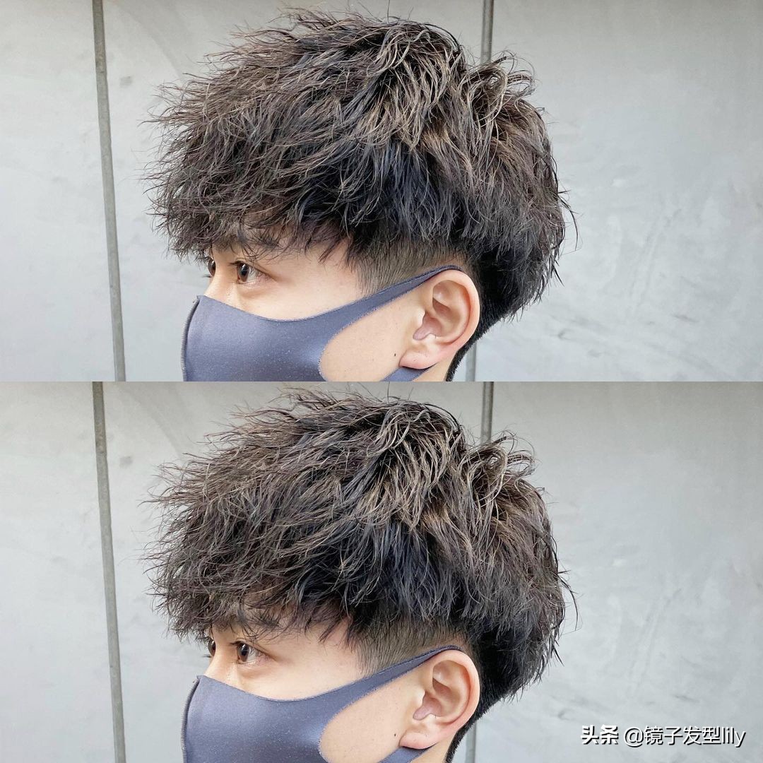 男士发型怎么剪才能让头发变蓬,头顶稀疏不烫头发型男
