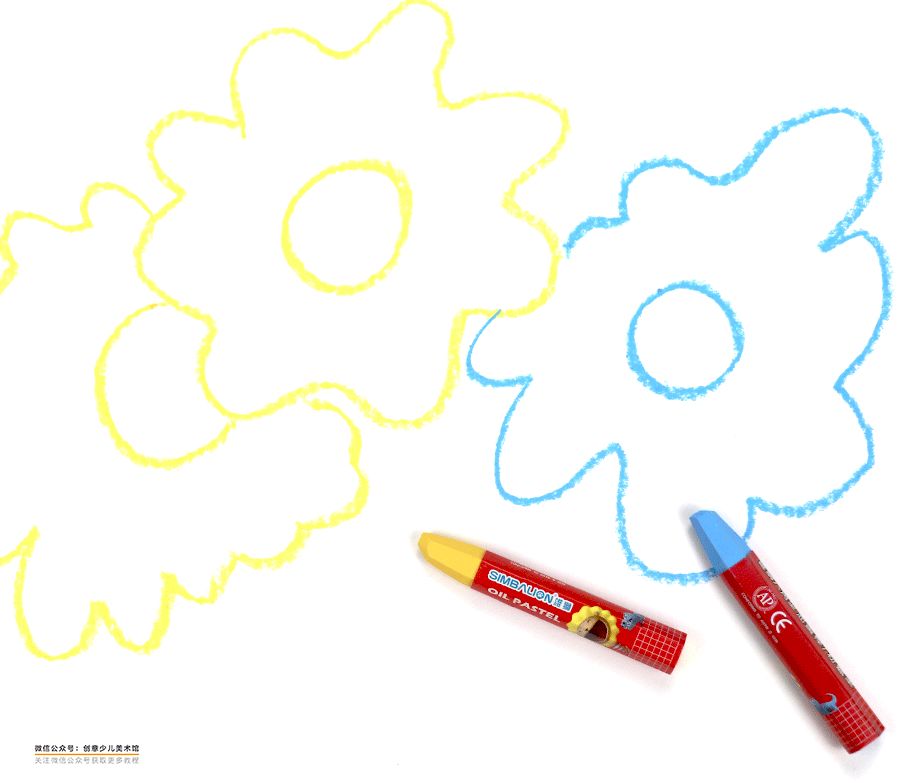 用油画棒刮刀画花朵,用油画棒画花朵教程简单立体