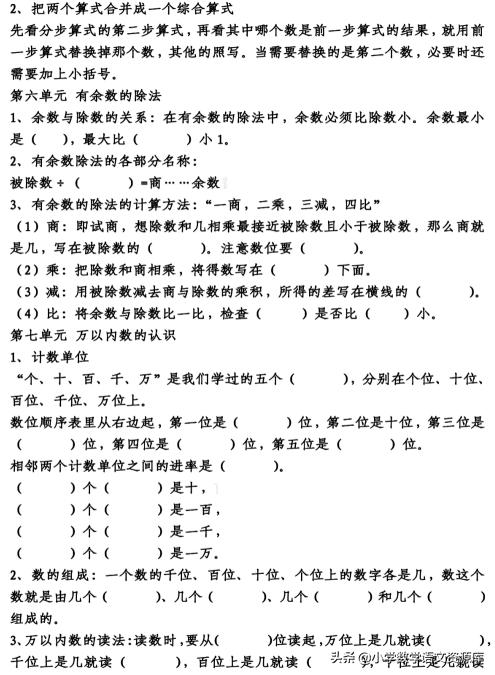人教版小学六下复习数学知识点,六下数学人教版重点难点题讲解