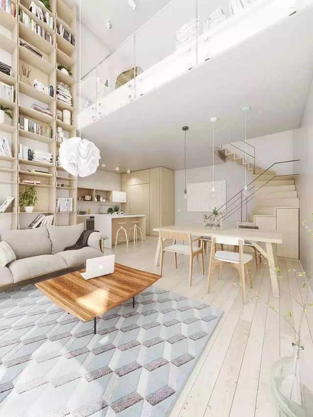 新中式挑空客厅极简风格,意式极简挑空客厅效果图