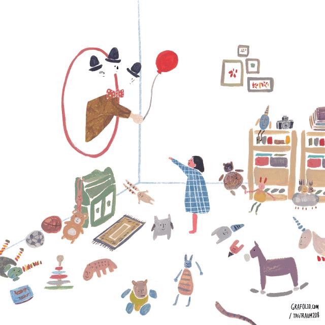 好看的动图系列,日本插画师ekuboon作品手绘