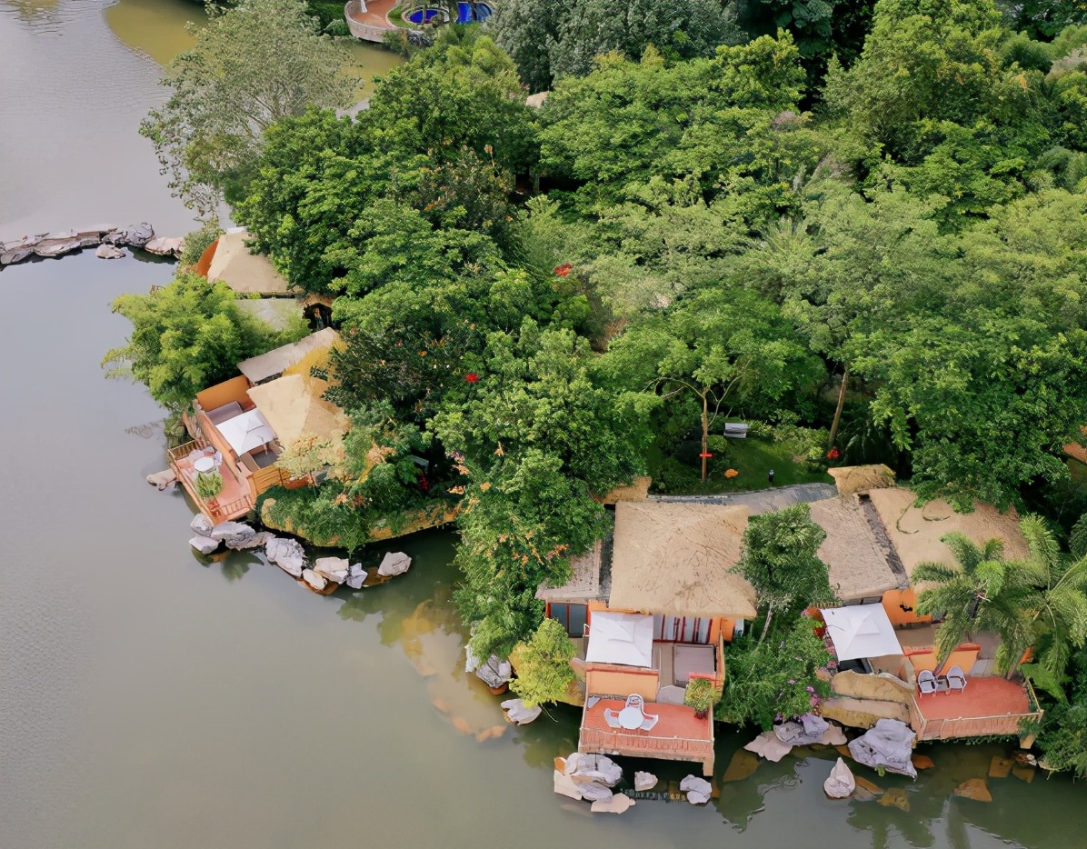 藏在河源爱心岛上的温泉民宿，巴厘岛风情小别墅，私家泡池，惊艳