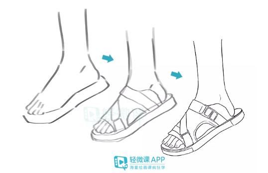 动漫画鞋子教程,动漫鞋子怎么画背面