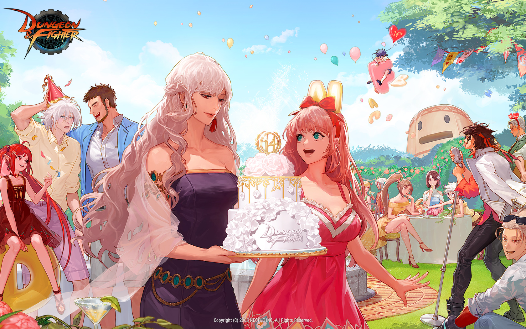 dnf韩服14周年壁纸分享，官方VS玩家哪个好看？