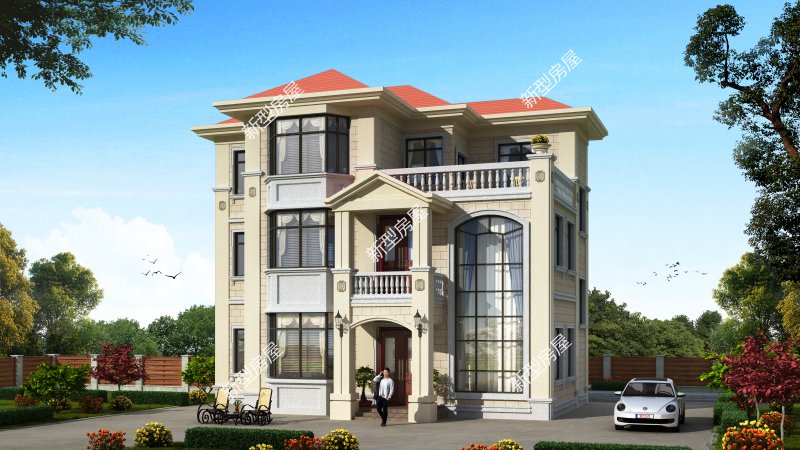 自建房欧式风格门头,农村住宅门头欧式