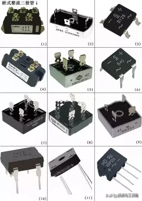电路板电子元器件符号一览表,电子元器件图片识别符号及名称