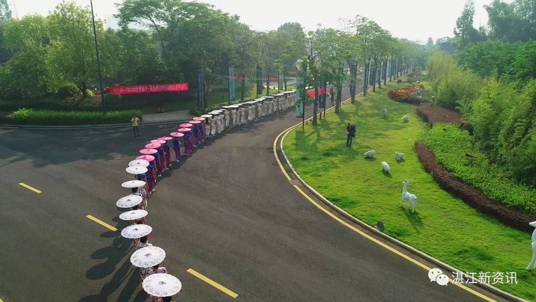 惊艳全国、破世界纪录!455名旗袍佳丽云集湛江遂溪玥珑湖