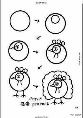 100个简笔画小动物超简单一年级,简笔画小动物100种可爱表情包