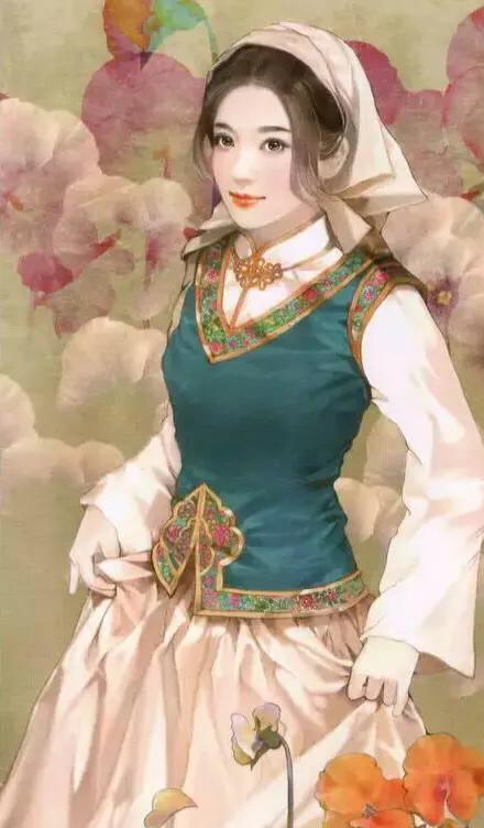 五十六个民族五十六枝花画,五十六个民族人物画高难度