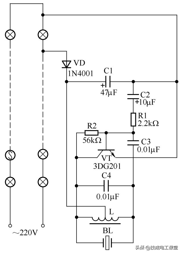 照明三个开关控制一个灯电路图,照明遥控开关的原理图