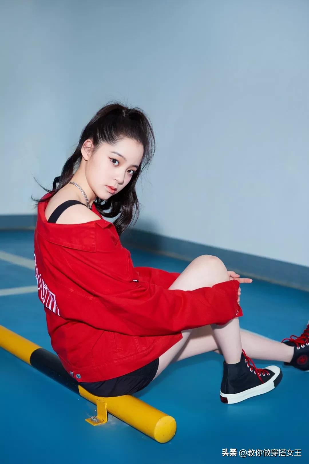 春天穿搭帆布鞋,春天倪妮穿衣搭配