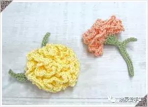 钩针康乃馨花束图解,母亲节康乃馨花束手工制作简单