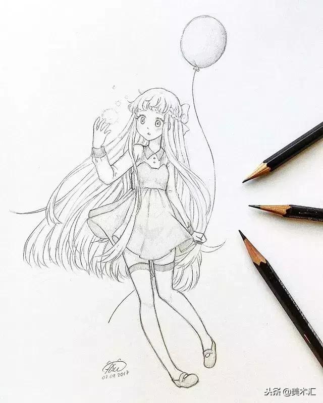 线条感十足的动漫人物,线条感很强的人物素描