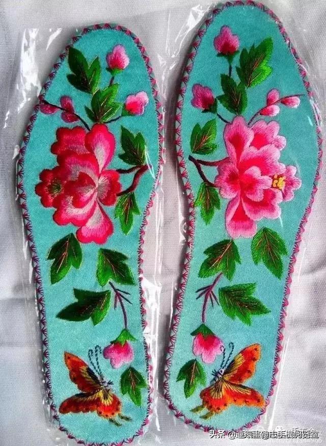 鞋垫绣花制作教程全过程,陕北民间纯手工鞋垫绣花
