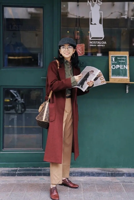 三木秋冬穿搭示范优雅搭配女人味,三木晒露肩款穿搭高级又时髦