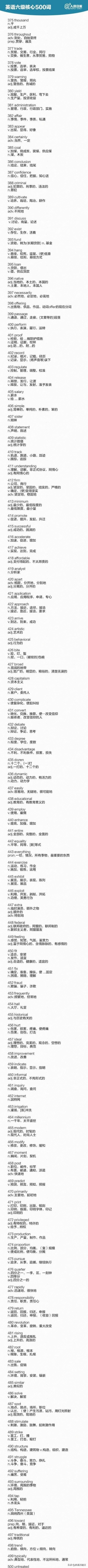 1000个四六级核心词汇汇总，瞬间让你的词汇量爆棚！