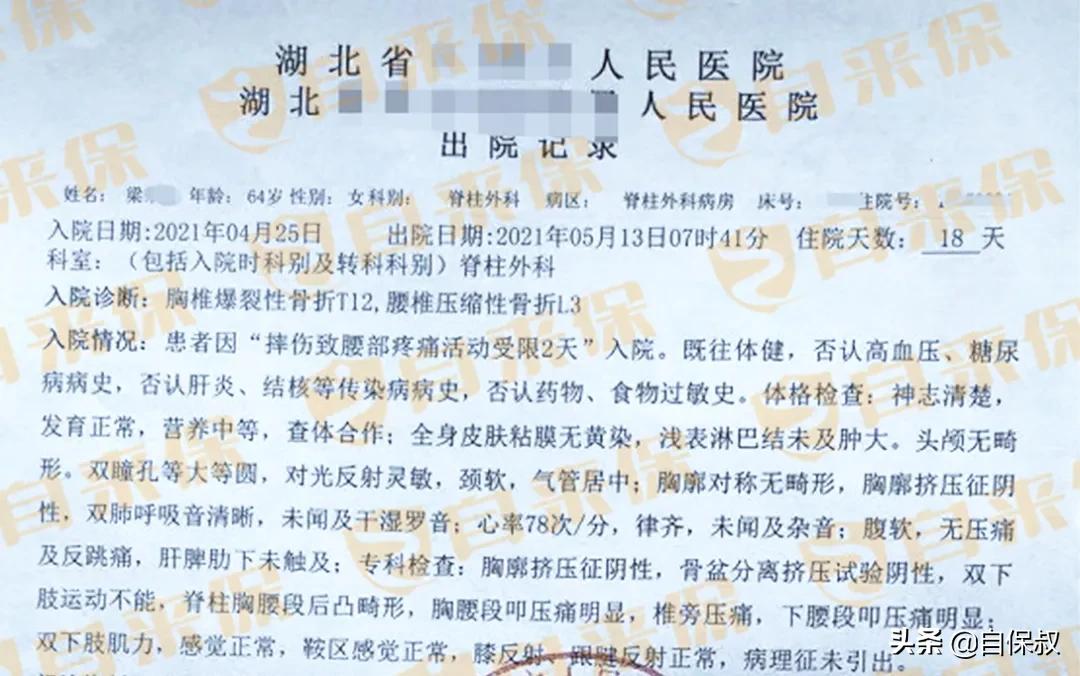 老人滑倒骨折，意外险理赔4.4万