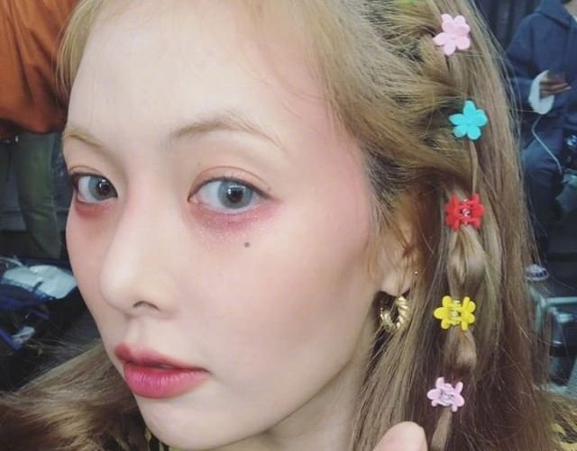 泫雅风破洞牛仔裤,泫雅破洞宽松九分直筒哈伦牛仔裤