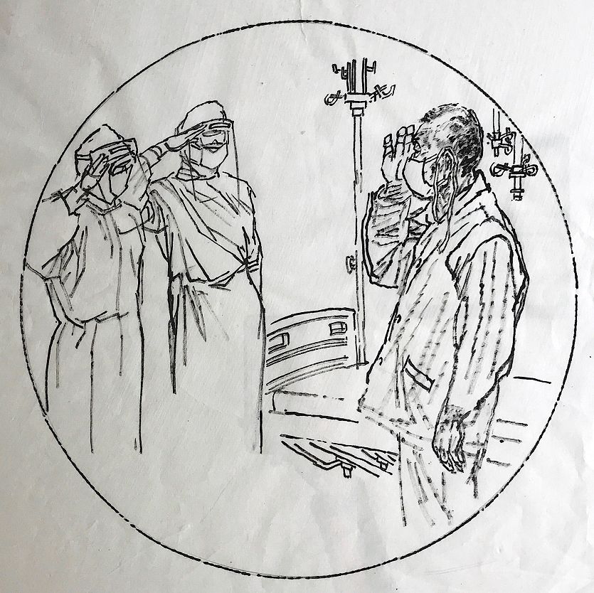 战地记者速写,战地系列绘画