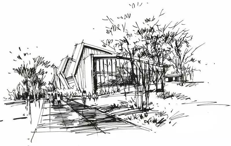 手绘效果图设计详解,干货五幅景观手绘效果图步骤图解