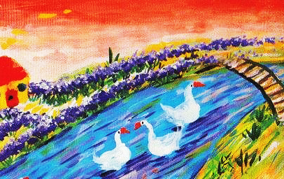 大白鹅创意美术3岁以下,创意儿童绘画大白鹅的课如何讲