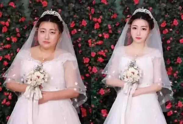 修图对比前后婚纱照海边,不上镜拍婚纱照修图前后对比