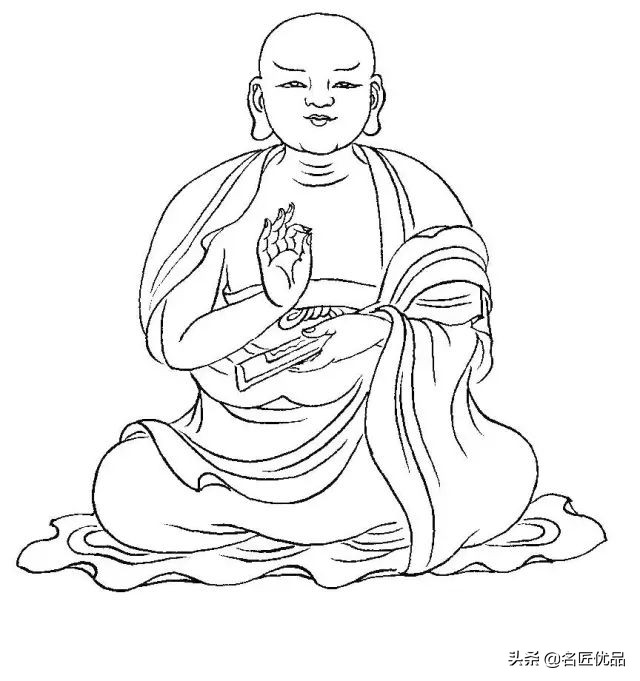 降龙罗汉白描图高清图片,十八罗汉白描图高清图片