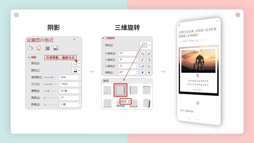 如何在ppt做出来平移和旋转演示图,ppt利用形状绘图