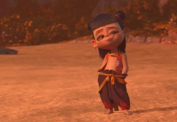 三岁的哪吒小爷有多潮？眼线腮红丸子头