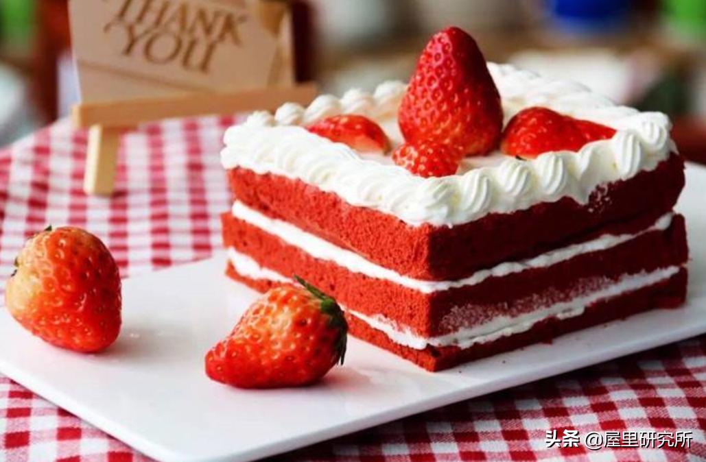 红丝绒蛋糕家用烤箱,小烤箱红丝绒酸奶蛋糕