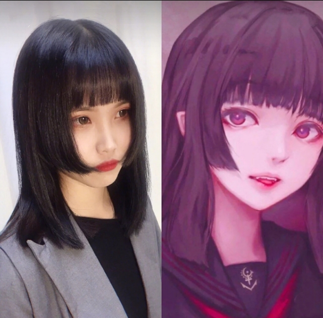 流行鲻鱼头狼尾女碎发,公主切发型适合什么脸型不留刘海