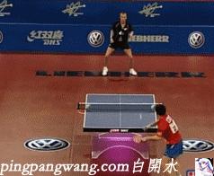 马琳郝帅梅兹放高球,郝帅正手拉球