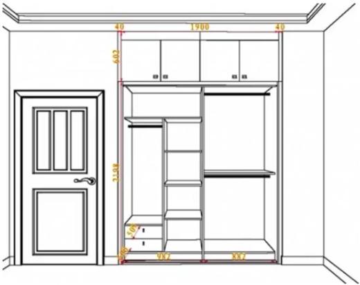 现场8门衣柜设计效果图,定制通顶衣柜尺寸标准是多少