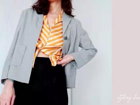 经典青色西装套裙秋冬穿搭,秋冬黑色西装连衣裙穿搭技巧