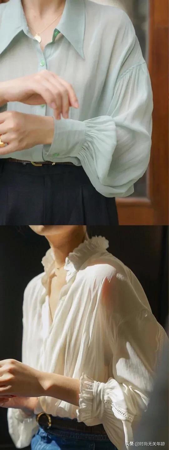 这个秋天跟衬衫很配,法国女人初秋衬衫穿搭