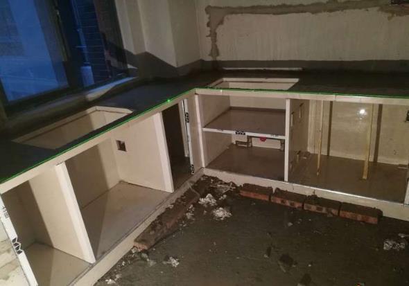 自己用瓷砖做橱柜全过程,老手艺用瓷砖做的橱柜