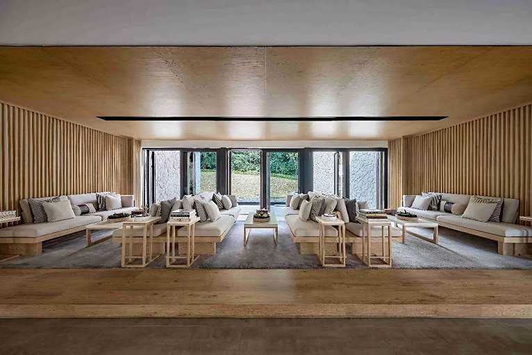 售楼处原木风设计,现代简约原木居所设计