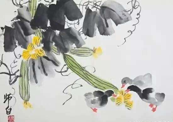 娄师白小鸭子画法,娄师白小鸭子