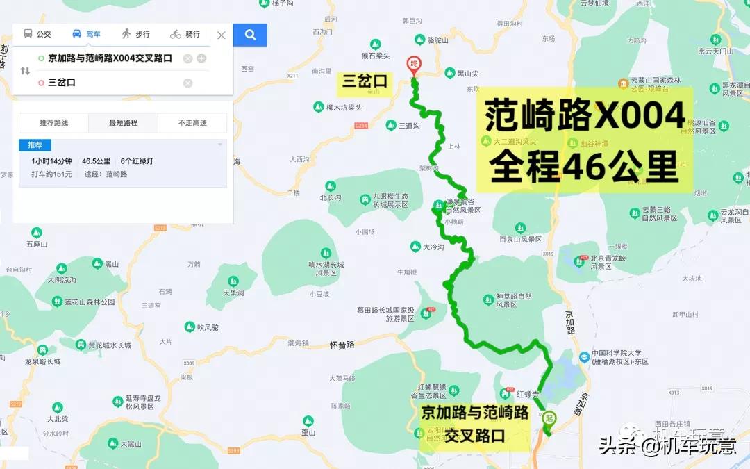 （文字版）「帝都经典跑山路线」岁与今朝似网红，车友江湖范崎路