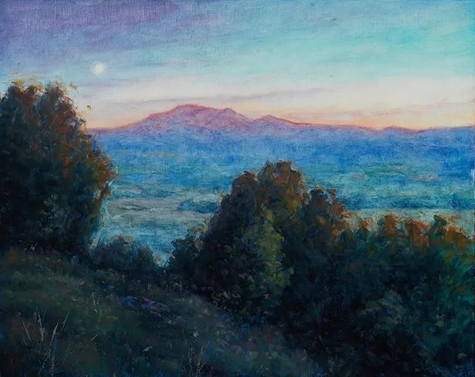 光感特别强的油画风景作品,厚重浓艳的油画风景很浪漫很美